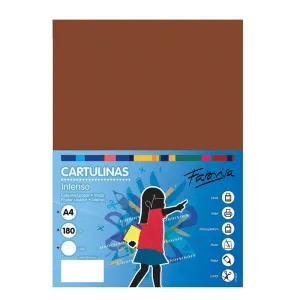 Pack 50 Cartulinas Fabrisa A4 Marron 15468
