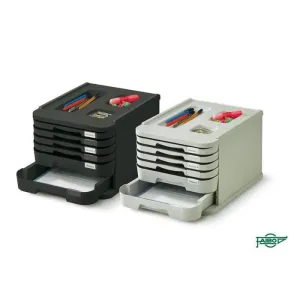 Modulo 6 Cajones Plastico Faibo Negro 1006-02