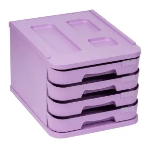 Modulo 4 Cajones Plastico Faibo Pastel Violeta 1000M-36