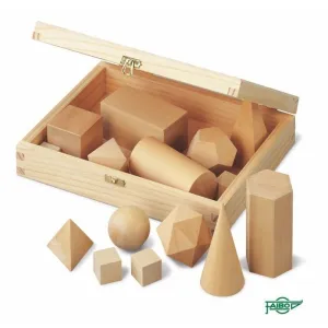 Cuerpos Geometricos 3D Faibo 15 Piezas Madera 25-0