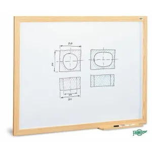 PIZARRA BLANCA MARCO FIBRA MELAMINADA FAIBO 400-7 100X200 