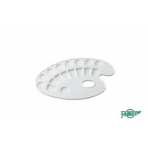 Paleta Pintor Plastico Faibo Ovalada 16 Depositos 765