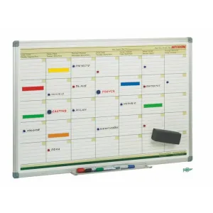 PIZARRA PLANIFICACION MENSUAL MAGNETICA MARCO ALUMINIO FAIBO PLM 60X90