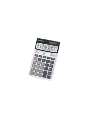 CALCULADORA SOBREMESA CATIGA DK-226 12 DIGITOS PLATA INCLINABLE