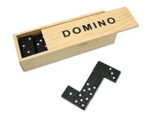 DOMINO MADERA FICHAS NEGRAS