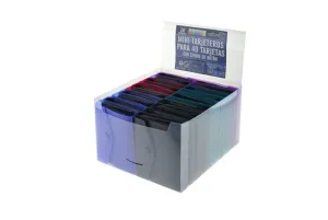 Tarjetero Plastico Office 40 Tarjetas Colores Surtidos 25415