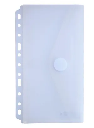 Sobre Plastico Multitaladro Office Box Velcro Fuelle Recibo Transparente 35861