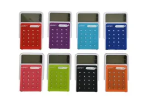 CALCULADORA BOLSILLO OFFICE BOX 7921 POP-UP SILICONA COLORES SURTIDOS