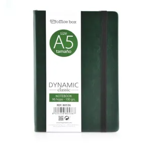 Bloc Notas Office Box Cartone A5 96 Hojas 100 Grs Liso Verde 80536