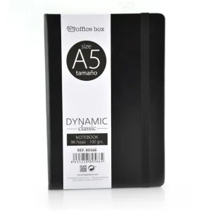 Bloc Notas Office Box Cartone A5 96 Hojas 100 Grs Liso Negro 80566