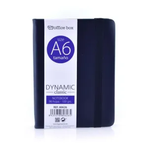 Bloc Notas Office Box Cartone A6 96 Hojas 100 Grs Liso Azul 80626