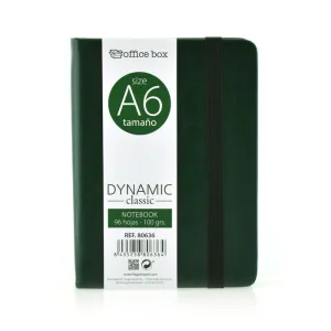 Bloc Notas Office Box Cartone A6 96 Hojas 100 Grs Liso Verde 80636