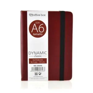 Bloc Notas Office Box Cartone A6 96 Hojas 100 Grs Liso Rojo 80646