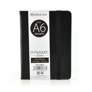 Bloc Notas Office Box Cartone A6 96 Hojas 100 Grs Liso Negro 80666