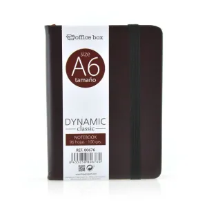 Bloc Notas Office Box Cartone A6 96 Hojas 100 Grs Liso Marron 80666