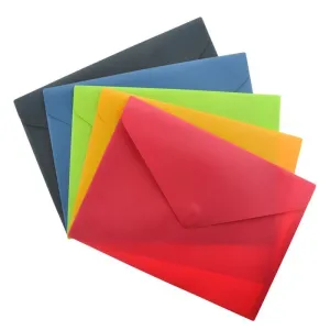 Sobre Plastico Office Box A4+ Velcro Mate Colores Surtidos 90118