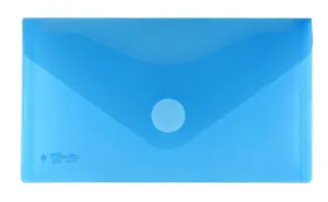 Sobre Plastico Office Box Velcro Recibo Translucido Azul 90526