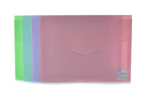 Sobre Plastico Office Box Velcro Fuelle Folio Pastel Colores Surtidos 90705
