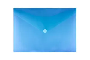 Sobre Plastico Office Box Velcro A3+ Translucido Azul 91126