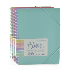 Carpeta 20 Fundas Plastico Espiral Officebox A4 Pastel Colores Surtidos 13205