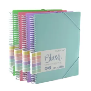 Carpeta 40 Fundas Plastico Espiral Officebox A4 Pastel Colores Surtidos 13405