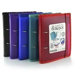 Carpebloc Office Box Plastico A5 100 Hojas 90Grs Cuadricula 5Mm Colores Surtidos 21015