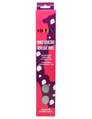 Vinilo Adhesivo Vintex Brillo Plata 31,5Cmx3M Vin-Or-B-Pl