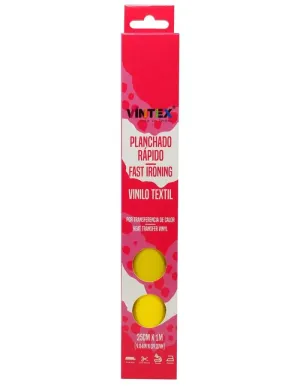 Vinilo Textil Vintex Premium Planchado Rapido Amarillo Limon 25Cmx1M Vin-Tex-Aml-P