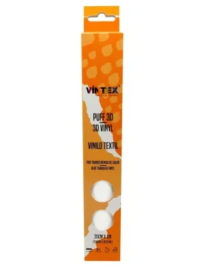 Vinilo Textil Vintex Puff 3D Blanco 25Cmx1M Vin-Tex-Pf-B