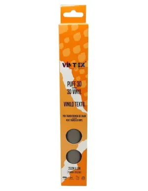 Vinilo Textil Vintex Puff 3D Gris 25Cmx1M Vin-Tex-Pf-G