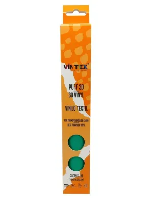 Vinilo Textil Vintex Puff 3D Turquesa 25Cmx1M Vin-Tex-Pf-T