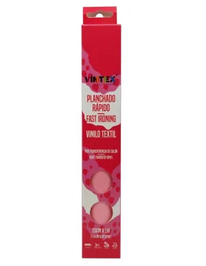 Vinilo Textil Vintex Premium Planchado Rapido Rosa Bebe 25Cmx1M Vin-Tex-Rsb-P