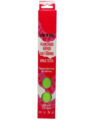 Vinilo Textil Vintex Premium Planchado Rapido Verde Manzana 25Cmx1M Vin-Tex-Vmz-P