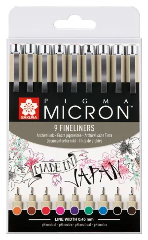 Pack 9 Rotuladores Sakura Pigma Micron Nº 05 Poxsdk059