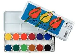 Estuche 12 Pastillas Acuarelas Talens Ø 30Mm 95920012