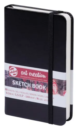 Cuaderno Sketch Book Art Creation 80 Hojas 140Grs Liso 9X14Cm Negro 9314001M