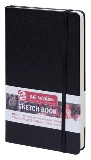 Cuaderno Sketch Book Art Creation 80 Hojas 140Grs Liso 13X21Cm Negro 9314002M