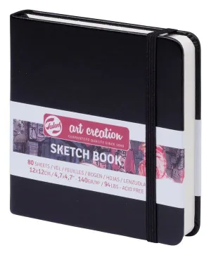 Cuaderno Sketch Book Art Creation 80 Hojas 140Grs Liso 12X12Cm Negro 9314004M