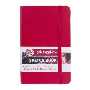 Cuaderno Sketch Book Art Creation 80 Hojas 140Grs Liso 9X14Cm Rojo 9314201M