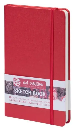 Cuaderno Sketch Book Art Creation 80 Hojas 140Grs Liso 13X21Cm Rojo 9314202M