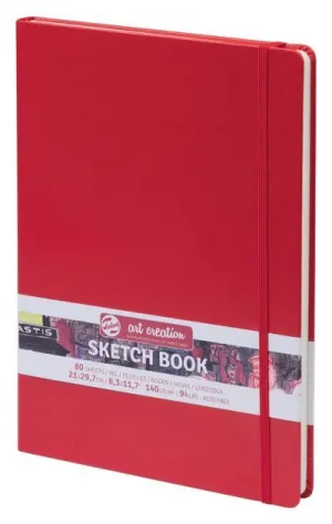 Cuaderno Sketch Book Art Creation 80 Hojas 140Grs Liso A4 Rojo 9314203M