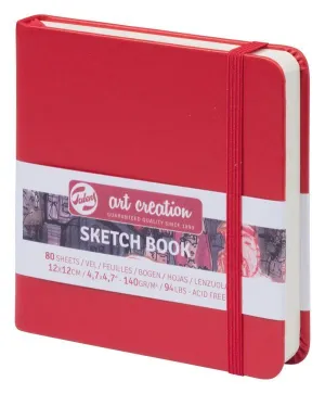 Cuaderno Sketch Book Art Creation 80 Hojas 140Grs Liso 12X12Cm Rojo 9314204M