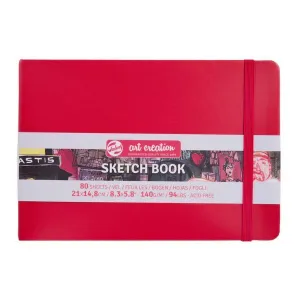Cuaderno Sketch Book Art Creation 80 Hojas 140Grs Liso 21X14,8Cm Rojo 9314205M