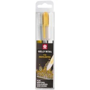 Pack 3 Boligrafos Gelly Roll The Favourites Oro Plata Blanco Poxpgbmix3A