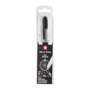 Pack 3 Boligrafos Gelly Roll Mixed Transparente Negro Blanco