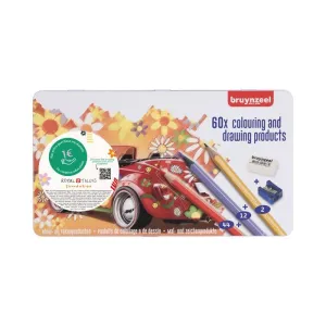 ESTUCHE DE METAL CON 60 LAPICES DE COLOR BRUYNZEEL 60312904