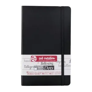 Cuaderno Sketch Book Dots 80 Hojas 80Grs Punteado A5 Negro 9314402M