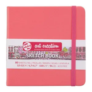 Cuaderno Sketch Book Art Creation 80 Hojas 140Grs Liso 12X12Cm Coral 9314314M