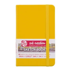 Cuaderno Sketch Book Art Creation 80 Hojas 140Grs Liso 9X14Cm Amarillo 9314111M