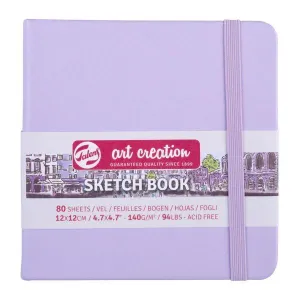 Cuaderno Sketch Book Art Creation 80 Hojas 140Grs Liso 12X12Cm Pastel Violeta 9314134M